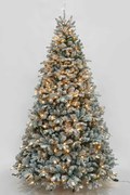 Umelý zasnežený vianočný stromček 240cm 750LED