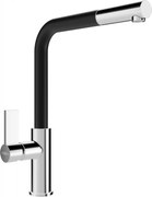 Mexen Flora kuchynská batéria, chrómová/čierna - 670401-07