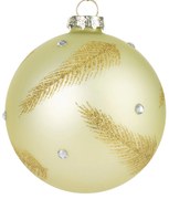 SKLENENÁ VIANOČNÁ BANKA NA STROMČEK SADA 4 KS (FI) 10CM ŠAMPANSKÉ