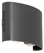 Vonkajšia nástenná lampa tmavosivá vrátane LED 4-svetlo IP54 - Silly