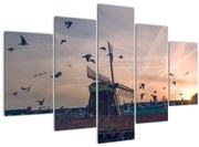 Obraz veterného mlyna (150x105 cm)