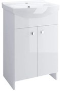 Cersanit Cersania + Sati, umývadlová skrinka Sati + umývadlo Cersania 60cm , biela, S567-006-DSM