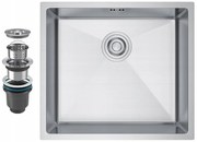 Erga HD, 1-komorový oceľový drez 490x440x210 mm, oceľová, ERG-MLS-HD4944