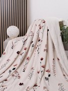 Baránková deka mikroplyš Exclusive 220 × 200 cm – Vlčie maky bežové