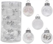 Vianočné guľky - biele SYSD1688-057 (30ks)