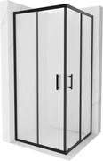 Mexen Rio štvorcová sprchová kabína 90 x 90 cm, inovať, čierna - 860-090-090-70-30
