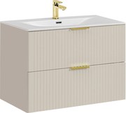 Comad Kúpeľňová skrinka s keramickým umývadlom Adel Cashmere 80 cm - kašmír