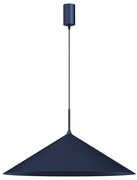 Závesné svietidlo Capital, 1x tmavomodré kovové tienidlo, (fi 60cm), db