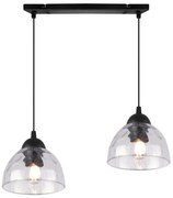 Závesné svietidlo Venice, 2x číre sklenené tienidlo