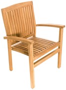 DEOKORK Záhradné pevné kreslo HARMONY (teak)