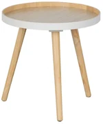 Odkladací stolík s bielym detailom WOOOD Sasha