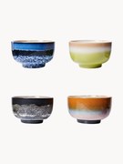 Ručne vyrobené misky's reaktívnou glazúrou 70's, 4 ks