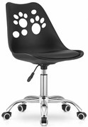 Otočná stolička PRINT - čierna
