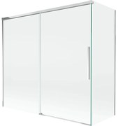 Mexen Rox, 2-krídlová posuvná vaňová zástena 170 + 70 x 150 cm, 8mm číre sklo, chrómový profil, 8C9-170-070-01-00