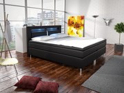 Manželská posteľ Boxspring 180 cm Marilia I (čierna) (s matracmi). Akcia -20%. Vlastná spoľahlivá doprava až k Vám domov. 611037