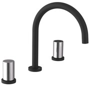 Sapho Sapho, ULTRATAP trojprvková umývadlová batéria, čierná mat/chróm, UT017TBC