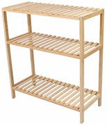 Bambusový regál, 3 police, 60 x 26 x 66 cm