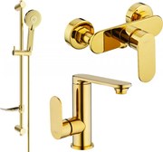 Mexen Milo DF40 sprchová súprava, zlatá - 713054DF40-50