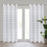 ZÁCLONA NA KRÚŽKOCH DOLY 140X250 CM BIELA