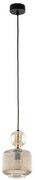 Luster na lanku SOPHIA 1xE14/10W/230V čierna/dymová béžová