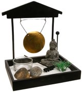 Dekoračná soška Buddy, 12x15x16 cm, čierna