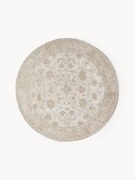 Okrúhly ženilkový koberec Loire, ručne tkaný