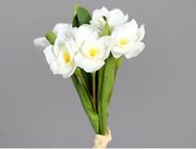 Umelá kvetina Zväzok narcisov 32 cm, krémová%