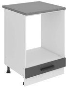 Kuchynská skrinka Belini Premium Full Version spodná pre vstavanú rúru 60 cm šedý mat s pracovnou doskou