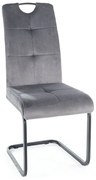 Jedálenská stolička Axo Velvet, sivá