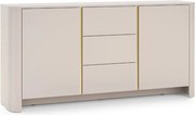 Komoda Sorrenti 168 cm - kašmírová / zlatá