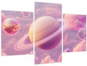 Obraz - Ružová planéta (90x60 cm)