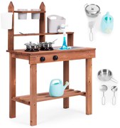 Vonkajšia kuchynka pre deti vyrobená z jedľového dreva, ECOTOYS