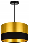 Závesné svietidlo Golden, 1x zlaté textilné tienidlo (výber z 2 farieb), (výber z 2 farieb konštrukcie), (fi 35cm)