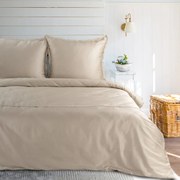 SATÉNOVÉ OBLIEČKY RETRO5 160X200 CM, 2KS 70X80 CM BÉŽOVÉ