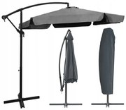 Dekorstudio Veľký záhradný slnečník Dallas- 350 cm - tmavo sivý