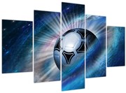 Obraz - Futbalová lopta vo vesmíre (150x105 cm)