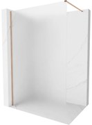 Mexen, Mexen Kioto-X sprchová stena 60 x 200 cm, matná 10 mm, brúsená meď - 800-060-101-65-30-X