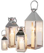Lantern Giardino set svietnikov strieborný