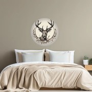 PIPPER. Kruhová samolepka na stenu "Jeleň" Veľkosť: 60 cm