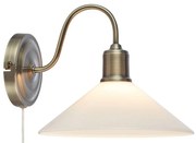 Nástenné svietidlo v bielo-mosadznej farbe Vela – Markslöjd