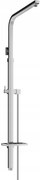 Sprchová kovová tyč s držiakom na ručnú sprchu, dažďovú hlavicu a mydlo MEXEN Q - 93-125 cm - chrómová + hadica 150 cm, 79395-00