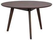 Tmavohnedý konferenčný stolík v dekore duba ø 90 cm Yumi – Rowico