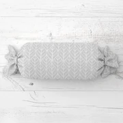 Biante Vankúš valec bonbon Sandra SA-212 Listy na sivom 15x80 cm