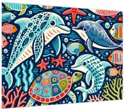 Obraz – Kreslené vodné zvieratká (70x50 cm)