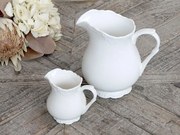 Zelený porcelánový džbán s čipkou Provence lace green - 18cm / 1.1L