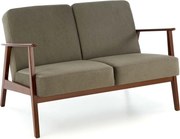 Dvojmiestna pohovka MILANO z masívu 120 cm olivová/orechová