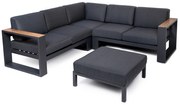 Rohová sedacia súprava RUBY antracitová
