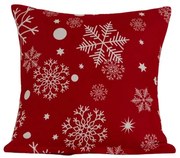Obliečka na vankúš z mikrovlákna SNOWFALL 45x45 cm, červená