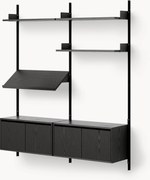 Veľký nástenný regál's úložným priestorom Living