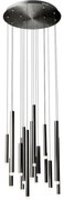 Redo 01-2060 - LED Luster na lanku MADISON 16xLED/4W/230V čierna